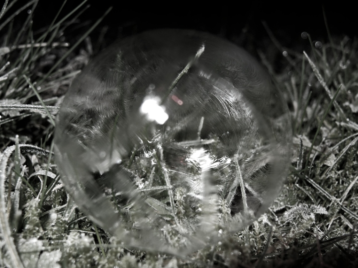 Photo of frozen bubble